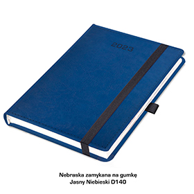 kalendarz książkowy nebraska na gumkę jasny niebieski
